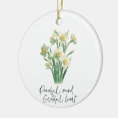 Wildblume Narziss Keramik Ornament (Links)