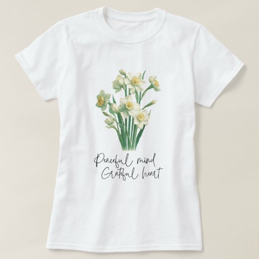 Wildblume Narziss T-Shirt (Design vorne)