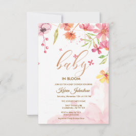 Wildblume Natural Bloom Frame Einladende Kinderdus Einladung