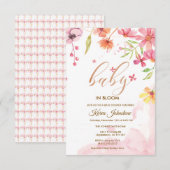 Wildblume Natural Bloom Frame Einladende Kinderdus Einladung (Vorne/Hinten)