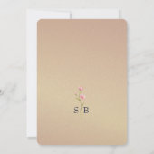 Wildblume Navy Blue Wedding Einladung (Rückseite)