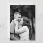 Wildblume Navy & Gold Frame Wedding Foto Save The Date (Rückseite)