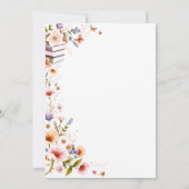 Wildblume Neues Kapitel Beginnt Brautparty Einladung (Rückseite)