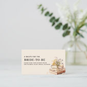 Wildblume Neues Kapitel Rezeptkarte Brautparty Begleitkarte (Stehend Vorderseite)