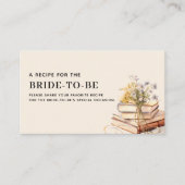 Wildblume Neues Kapitel Rezeptkarte Brautparty Begleitkarte (Vorderseite)