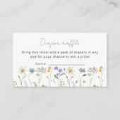 Wildblume Neutral Baby Duwer Diaper Begleitkarte (Vorderseite)