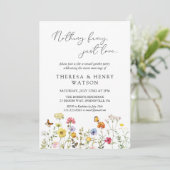 Wildblume Nichts Extravaganter Empfang Einladung (Stehend Vorderseite)