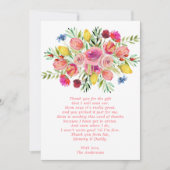 Wildblume Niedlich Floral Baby Dusche Danke Karte (Vorderseite)