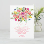 Wildblume Niedlich Floral Baby Dusche Danke Karte (Stehend Vorderseite)