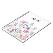 Wildblume-Notebook, individuelle Name-Notebook Notizblock (Linke Seite)