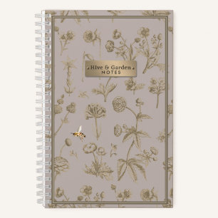 Wildblume Notebook Little Bee Beekeeper Gardeners Notizblock