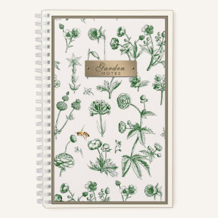 Wildblume Notebook Little Bee Beekeeper Gardeners Notizblock