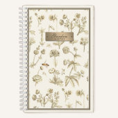 Wildblume Notebook Little Bee Beekeeper Gardeners Notizblock (Vorderseite)