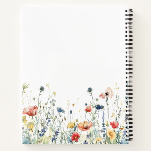 Wildblume-Notebook Notizblock (Rückseite)