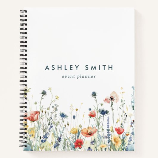 Wildblume-Notebook Notizblock (Vorderseite)