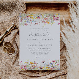 Wildblume Nuestra Boda Wedding Einladung