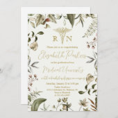 Wildblume Nursing Graduation Party RN Einladung (Vorne/Hinten)