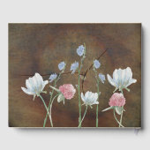 Wildblume Oak Wood Wedding Gästebuch (Rückseite)