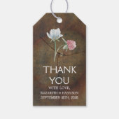 Wildblume Oak Wood Wedding Geschenkanhänger (Vorderseite)