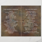 Wildblume Oak Wood Wedding Programm (Rückseite)