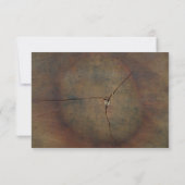 Wildblume Oak Wood Wedding RSVP Karte (Rückseite)