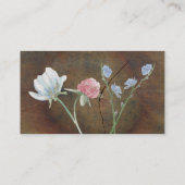 Wildblume Oak Wood Wedding Website Begleitkarte (Rückseite)