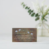 Wildblume Oak Wood Wedding Website Begleitkarte (Stehend Vorderseite)