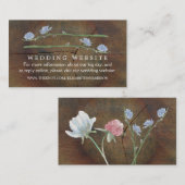 Wildblume Oak Wood Wedding Website Begleitkarte (Vorne/Hinten)