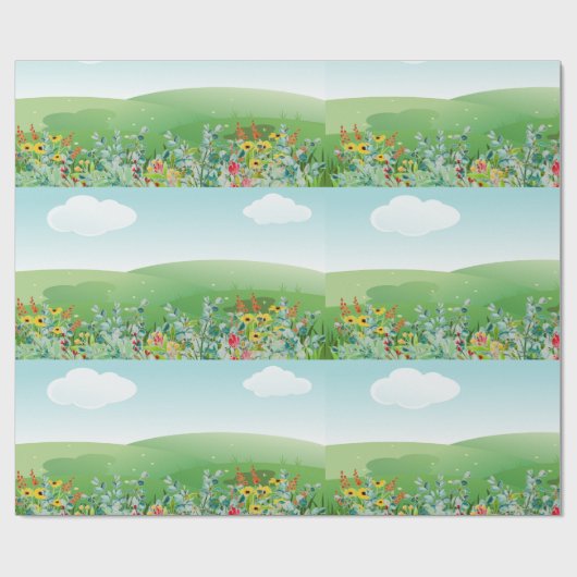 Wildblume oder Umschlagpapier Geschenkpapier (Flach)
