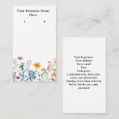 Wildblume-Ohring-Karten/Visitenkarten Visitenkarte (Vorne/Hinten)
