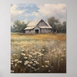 Wildblume Ölfarbe Poster