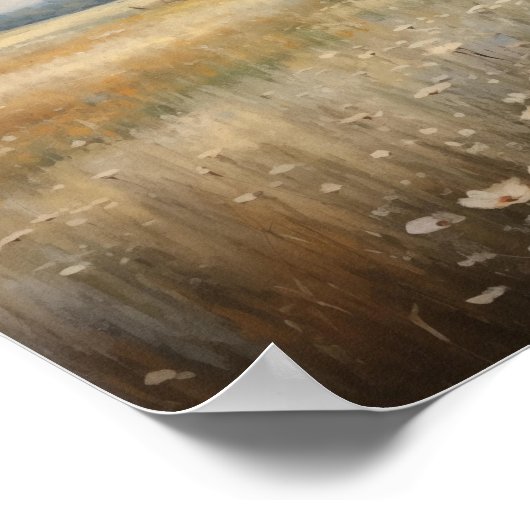 Wildblume Ölfarbe Poster (Ecke)