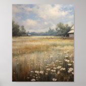 Wildblume Ölfarbe Poster (Vorne)