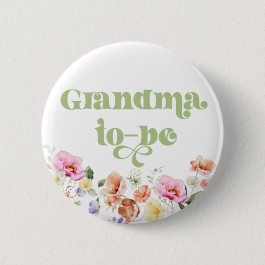 Wildblume Oma Button (Vorderseite)