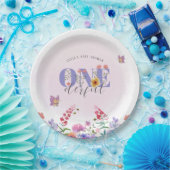 Wildblume onderly Butterfly 1. Geburtstag Custom Pappteller (Party)