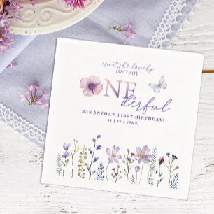 Wildblume Onederly 1. Geburtstag Party Napkins Serviette