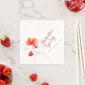 Wildblume Orange-Papierserviette für Hochzeiten Serviette (Beispiel)