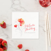 Wildblume Orange-Papierserviette für Hochzeiten Serviette (Beispiel)