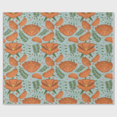 Wildblume Orange Poppy Geschenkpapier (Flach)