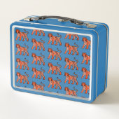 Wildblume Orange Tiger Kinder Metall Brotdose (Rückseite)