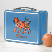 Wildblume Orange Tiger Kinder Metall Brotdose (Beispiel)