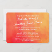 Wildblume Orangensaft einladen Einladung (Rückseite)