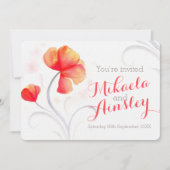 Wildblume Orangensaft einladen Einladung (Vorderseite)