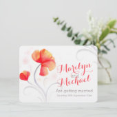 Wildblume Orangensaft einladen Einladung (Stehend Vorderseite)