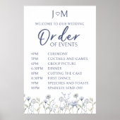 Wildblume Orden der Veranstaltungen Hochzeitplakat Poster (Vorne)