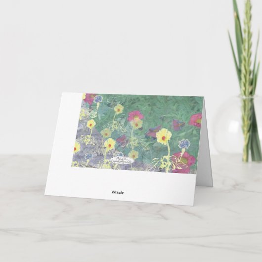 Wildblume Originale Kunst Karte (Rückseite)