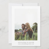 Wildblume Oval Frame Wedding Foto Save The Date (Rückseite)