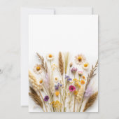 Wildblume Paare Dusche Einladung (Rückseite)