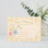 Wildblume Packung handgezogene UAWG Einladung (Stehend Vorderseite)