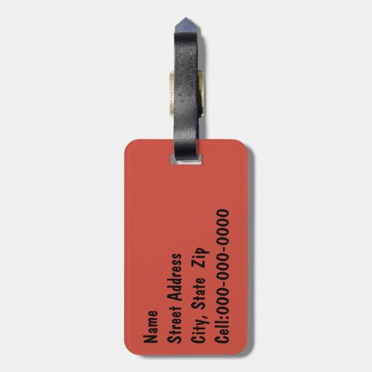 Wildblume Paint Brush Gepäckanhänger (Rückseite vertikal)